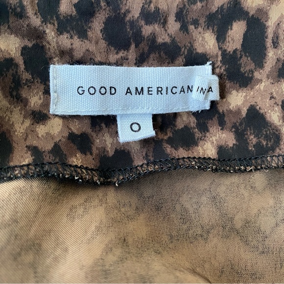 Good American Satin Wrap Bodysuit Leopard Print - Size 0 (XS) - Picture 11 of 14